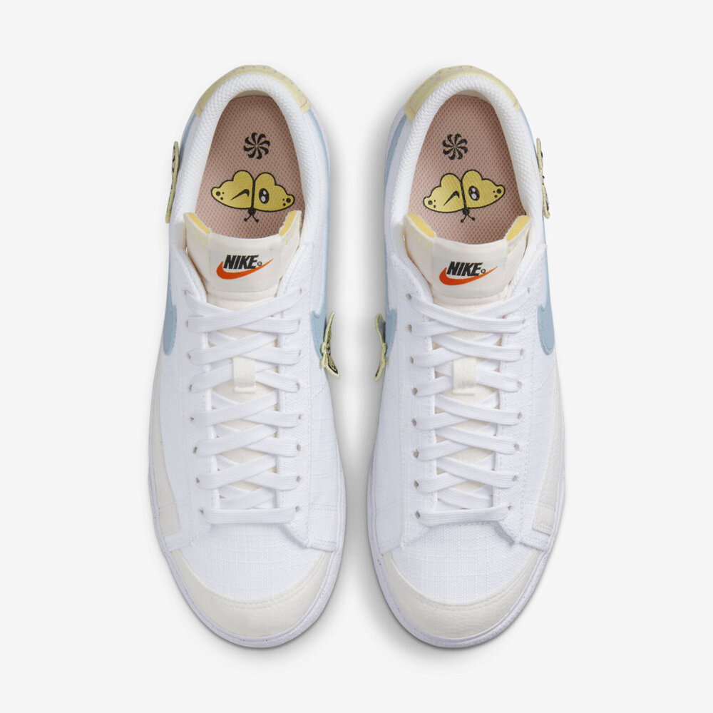 Nike W Blazer Low Platform SE NN [DJ6376-100] 女休閒鞋厚底昆蟲白藍