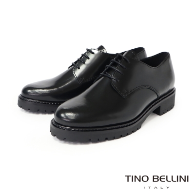 Tino Bellini 義大利進口厚底德比鞋FYCT031-1(黑色)