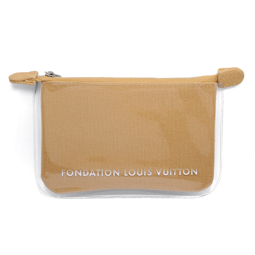 Louis Vuitton LV 基金會限定版防水手拿包/旅行化妝包 焦糖色