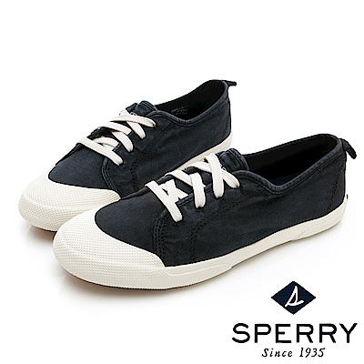 SPERRY 時尚簡約低筒帆布鞋(女)-黑色