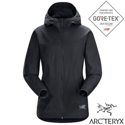 加拿大 ARCTERYX 始祖鳥 女 Solano Hoody Gore-Tex_防風防潑水透氣連帽軟殼保暖外套_24384 黑寶石