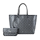 GOYARD 防水帆布LOGO子母購物包(小/灰) product thumbnail 1