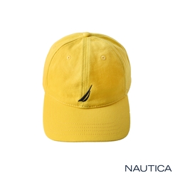 Nautica 簡約品牌LOGO休閒帽-黃