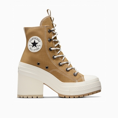 CONVERSE CHUCK 70 DE LUXE HEEL HI 高筒鞋 休閒鞋 厚底鞋 高跟鞋 男鞋 女鞋 卡其咖-A06437C