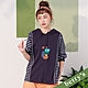 betty’s貝蒂思　連帽條紋拼接繡花T-shirt(深藍) product thumbnail 1