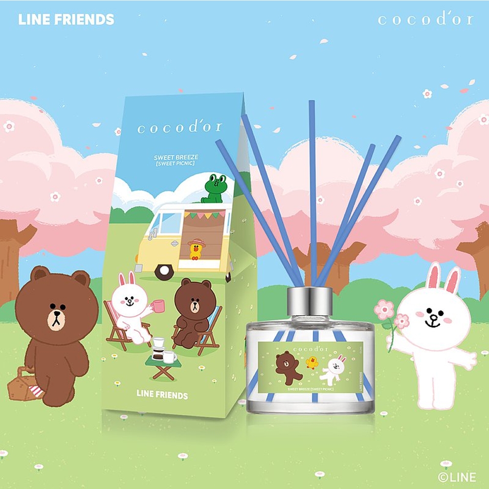 【韓國cocodor原廠授權】LINE FRIENDS 熊大與好友們系列擴香瓶200ml(單入)