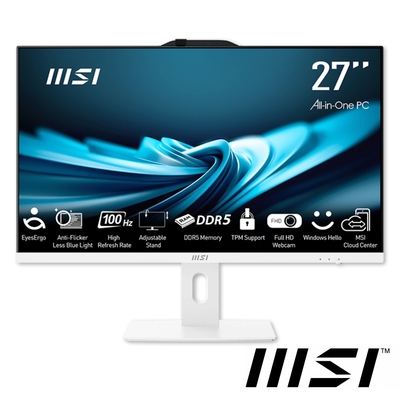 MSI微星 PRO AP272P 14M-633TW 27型 AIO液晶電腦(i5-14400/8G/512G SSD/Win11)