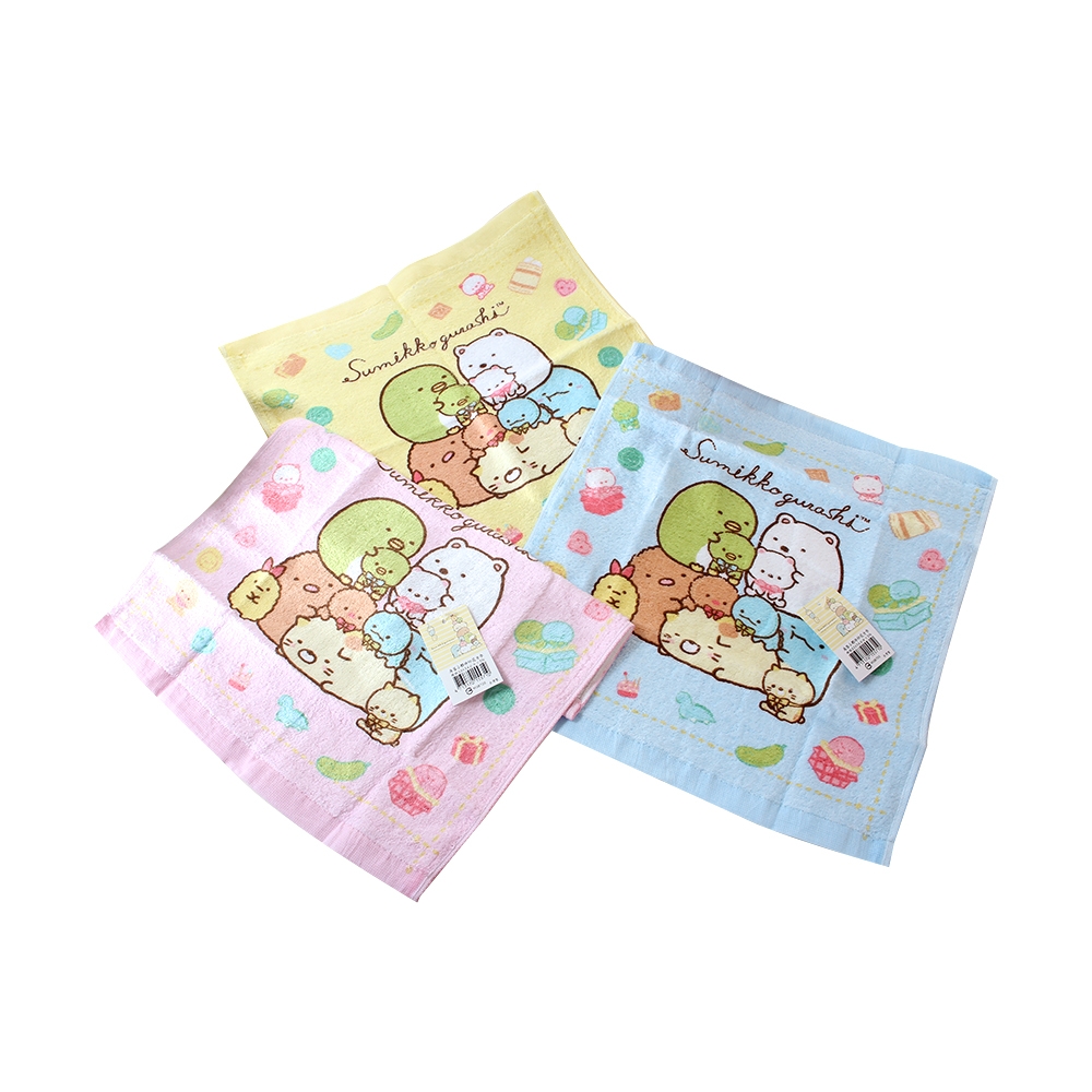 魔法Baby 兒童方巾(同色2條一組) 台灣製角落小夥伴授權正版純棉方巾 c0198
