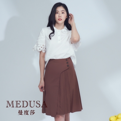 現貨【MEDUSA 曼度莎】花邊袖口傘襬襯衫（M-XL）｜女上衣 襯衫 冬新品