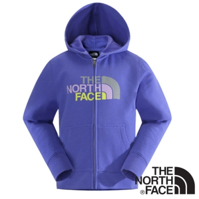 The North Face 童款 LOGO兜帽外套_星空紫 V