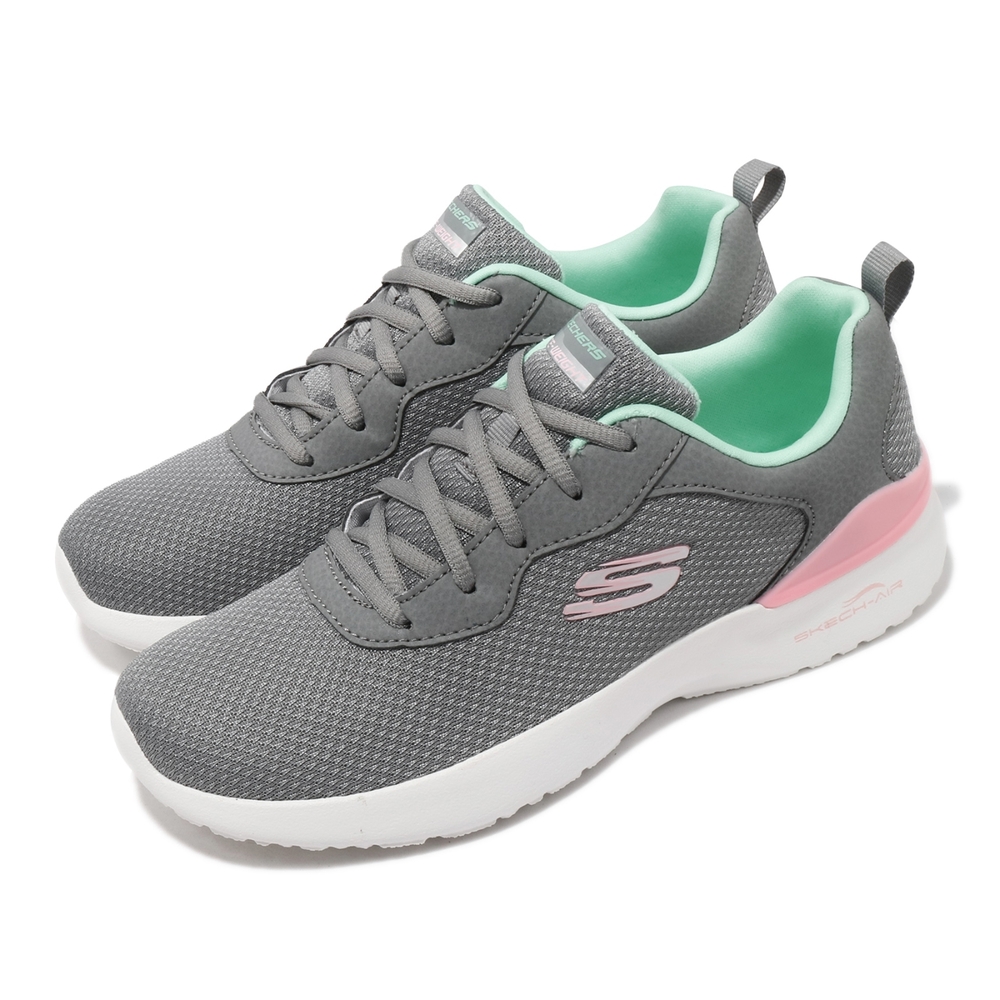 Skechers 慢跑鞋 Skech-Air Dynamight 女鞋 氣墊 避震 緩衝 支撐 球鞋穿搭 灰 粉 149346GYMN