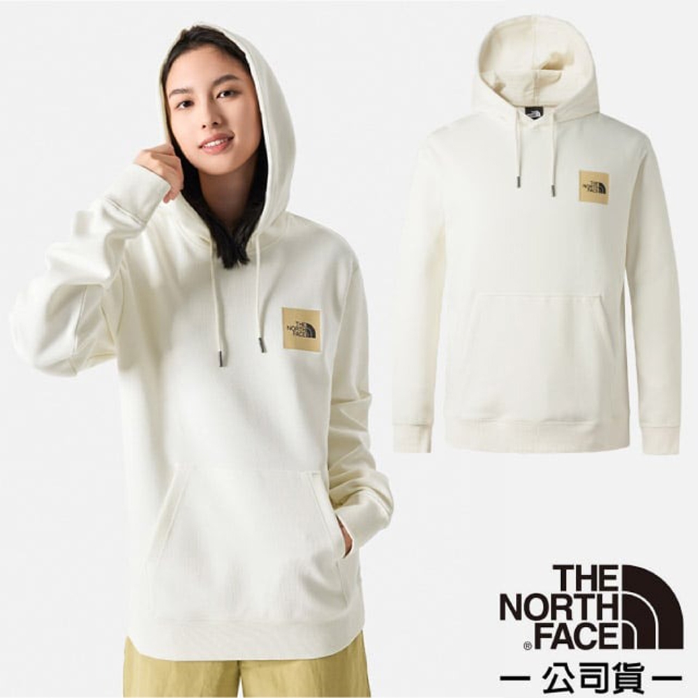 【The North Face】男女 U BOX NSE HOODIE 保暖長袖連帽T恤.上衣_86PZ-N3N 梔子白