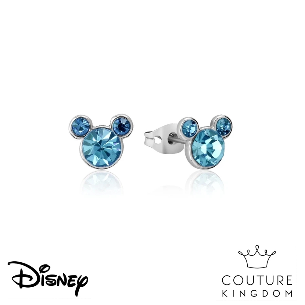 Disney Jewellery by Couture Kingdom 米奇經典水晶祈願耳釘(天空藍)