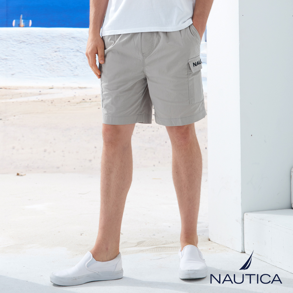 Nautica 陽光型男舒適休閒口袋短褲-灰