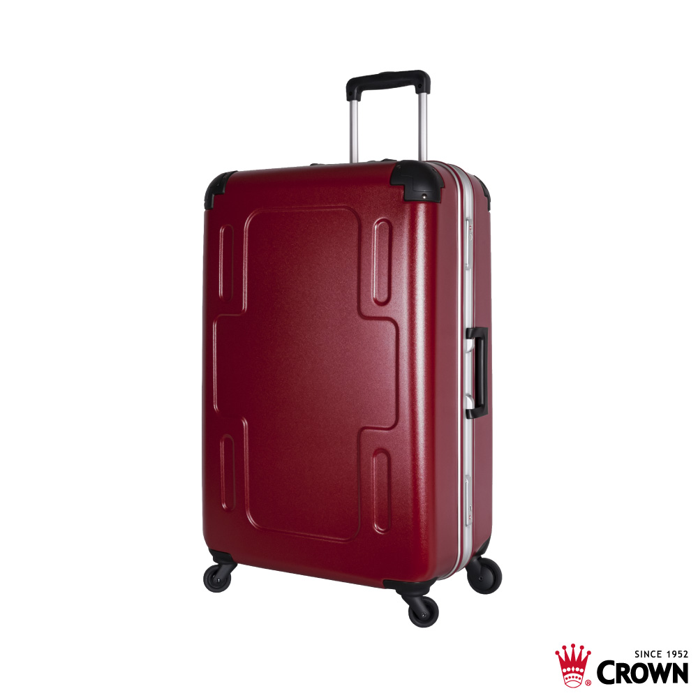 CROWN 皇冠  29吋鋁框相 皇室紅 旅行箱行李箱 十字造型拉桿箱 product image 1