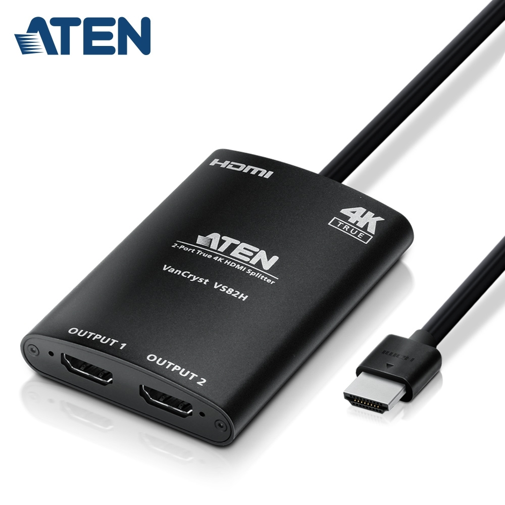 ATEN 2埠 True 4K HDMI分配器 (VS82H)