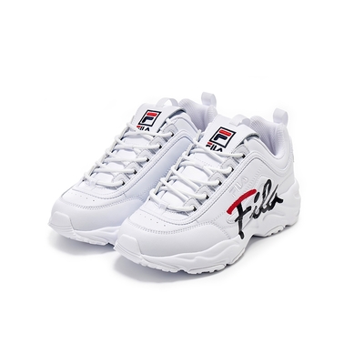 FILA DISTRACER 女LOGO運動老爹鞋-白 5-C623Y-125