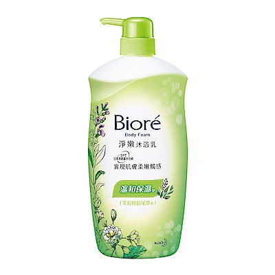 蜜妮 Biore 淨嫩沐浴乳 溫和保濕型 茉莉鼠尾草香1000ml