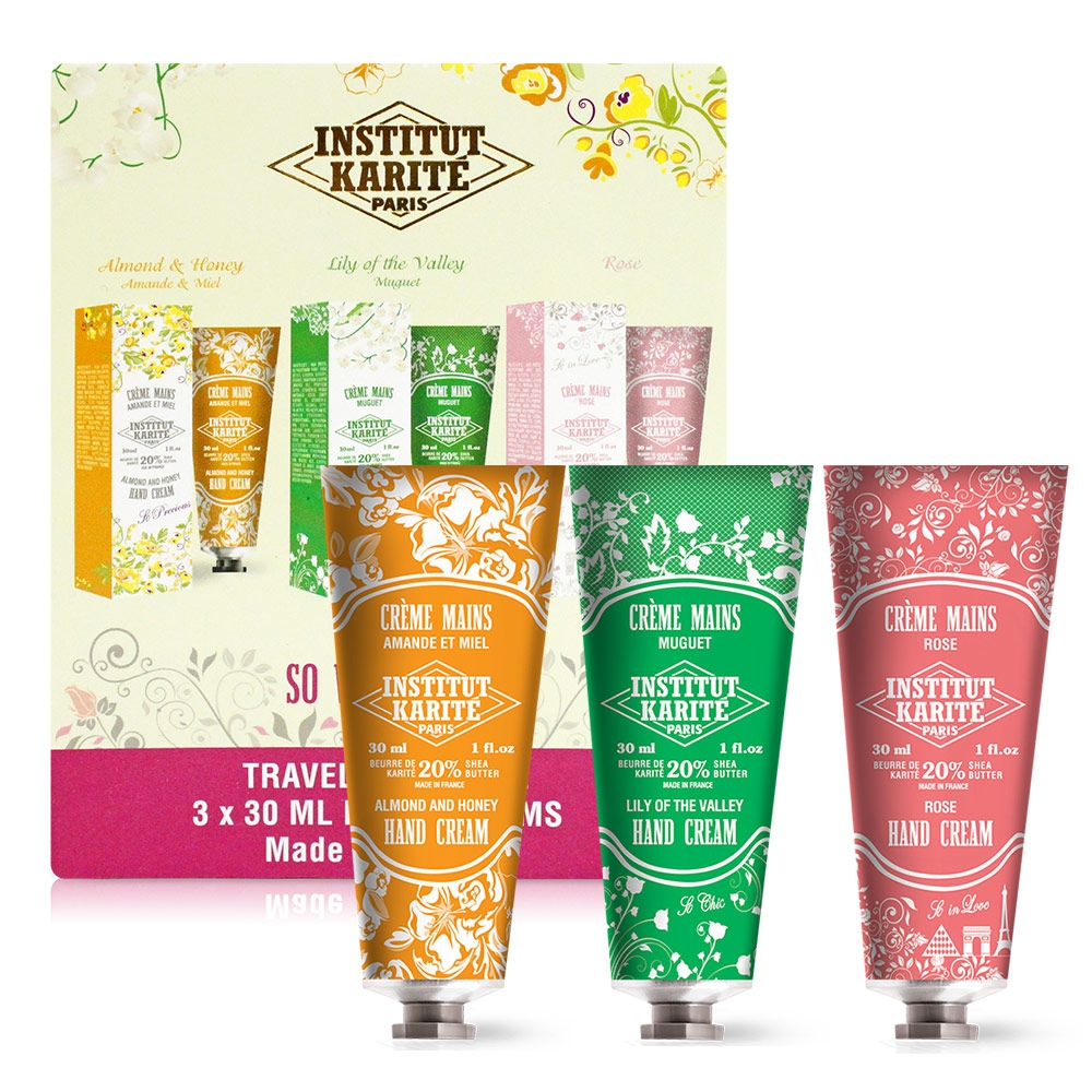 (即期品)Institut Karite Paris 巴黎乳油木 護手霜 華麗旅行限定組