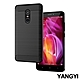 YANGYI揚邑 紅米 Note 4X 碳纖維拉絲紋軟殼散熱防震抗摔手機殼-黑 product thumbnail 1