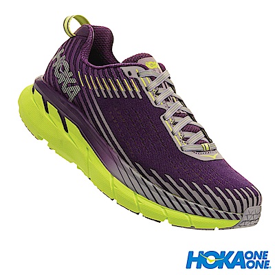 HOKA ONE ONE 女 Clifton 5 路跑鞋 科技網布 香葡紫