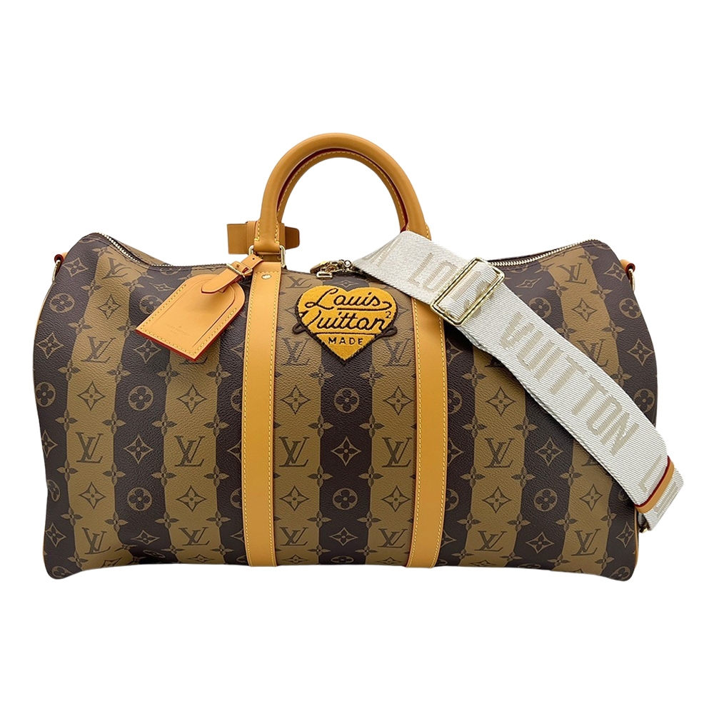 LOUIS VUITTON Monogram Stripe Keepall Bandouliere 50 Bag M45967 LV Auth  47401a ref.988136 - Joli Closet