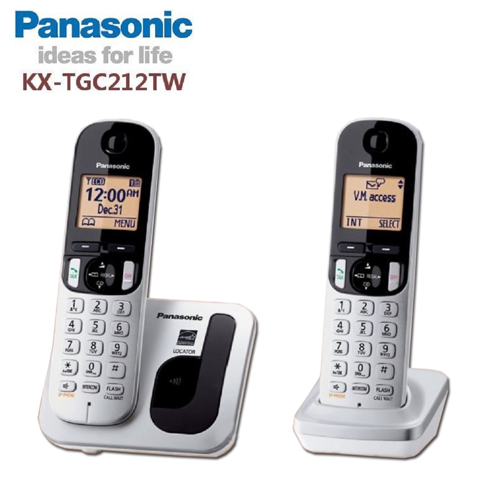 國際牌 DECT 雙手機數位無線電話KX-TGC212 TW