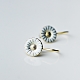 Georg Jensen Daisy 小雛菊鍍金11mm針式耳環 product thumbnail 1