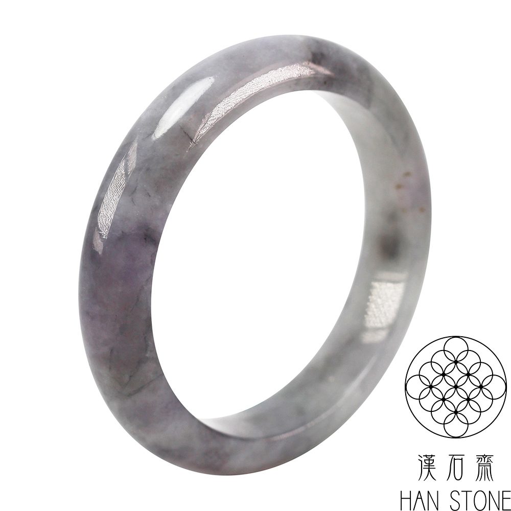 【漢石齋】天然翡翠A貨 手鐲玉鐲 冰糯種飄花(手圍17.1/版寬12.6mm)