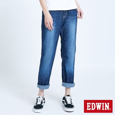 EDWIN 503 BASIC輕柔直筒伸縮牛仔褲-女-中古藍