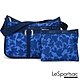 LeSportsac - Standard 雙口袋A4大書包-附化妝包 (藍色花瓣) product thumbnail 1