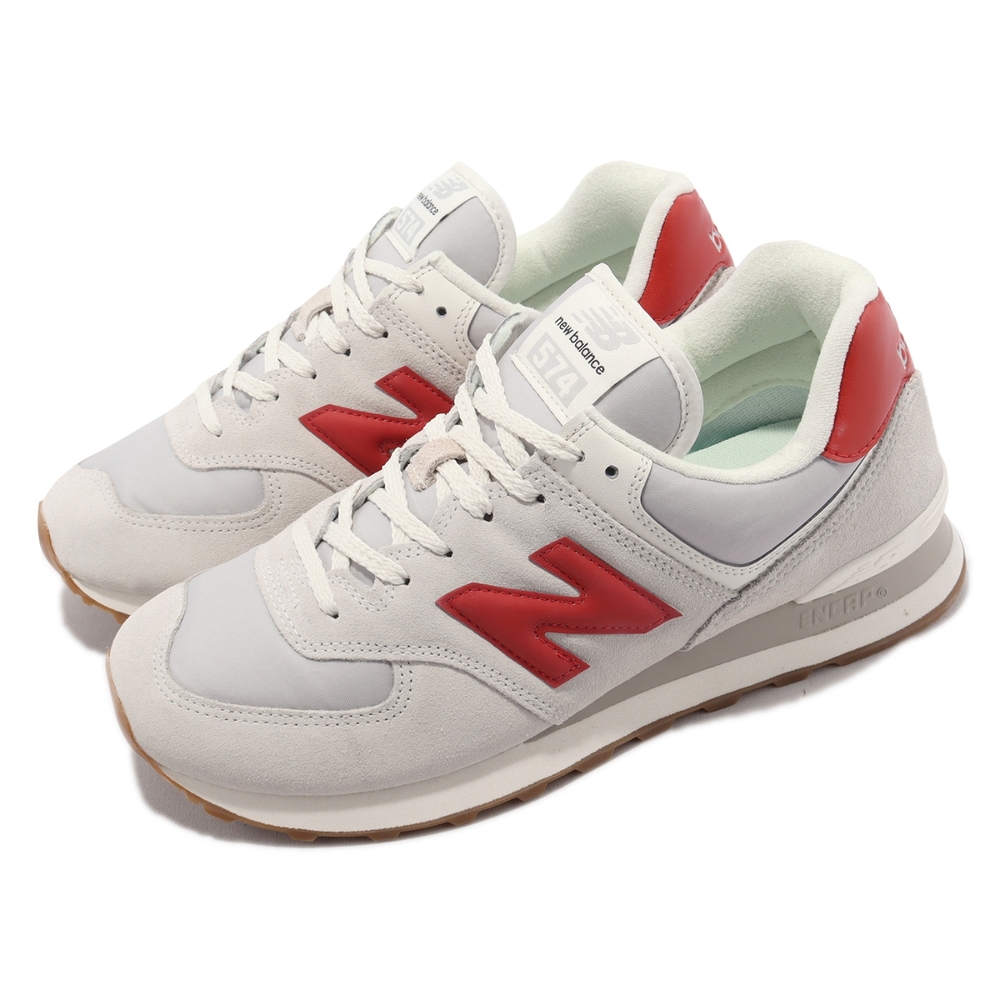 New balance 休閒鞋 574 男鞋 女鞋 灰 紅 情侶鞋 麂皮 NB 紐巴倫 復古 IU著用款 U574RF2D