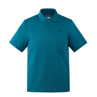 The North Face M PIQUE POLO 男POLO短袖-藍-NF0A7WD2O0X