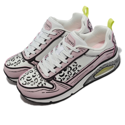 Skechers 休閒鞋 Uno-Leopard Leaps 女鞋 氣墊 緩震 舒適 穿搭推薦 白 彩 155367WLPK