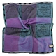 VERSACE凡賽斯 古典太陽神花豹拼色純棉帕巾領巾-紫色/藍綠色 product thumbnail 1