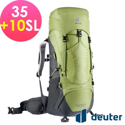 【deuter 德國】AIRCONTACT LITE 35+10SL拔熱式透氣背包3340221開心果綠深灰/長途登山包/自助背包客/休閒旅遊包