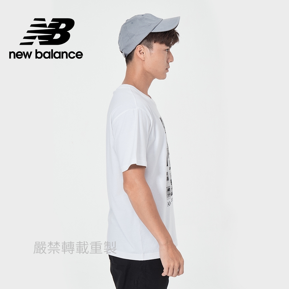 New Balance 正面印花短袖t 男性 白色 Amtwt New Balance Yahoo奇摩購物中心