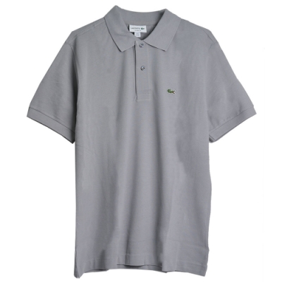 LACOSTE 品牌經典鱷魚LOGO 男POLO衫(灰色)