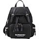 BURBERRY The Rucksack 中型 Logo字母尼龍軍旅後背包(黑色) product thumbnail 1