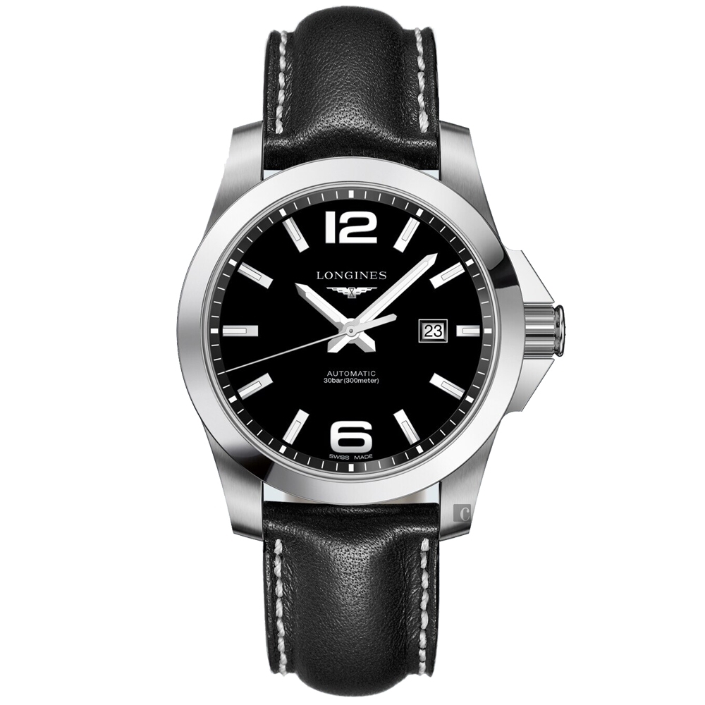 LONGINES 浪琴 官方授權 Conquest 征服者300米機械錶-43mm L3.778.4.58.3