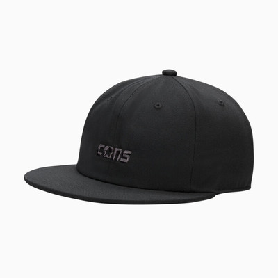 CONVERSE CONS 6 PANEL CAP 休閒帽 男帽 女帽 黑色-10025899-A01