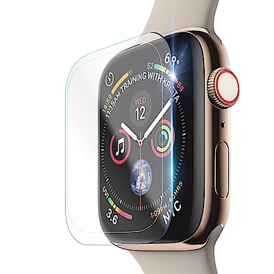 CITY Apple Watch Series 4 44mm 滿版全透明全膠曲面玻璃貼