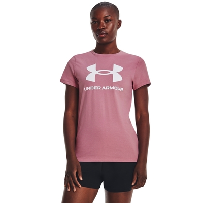 【UNDER ARMOUR】UA 女 SPORTSTYLE LOGO 短T-Shirt-人氣新品