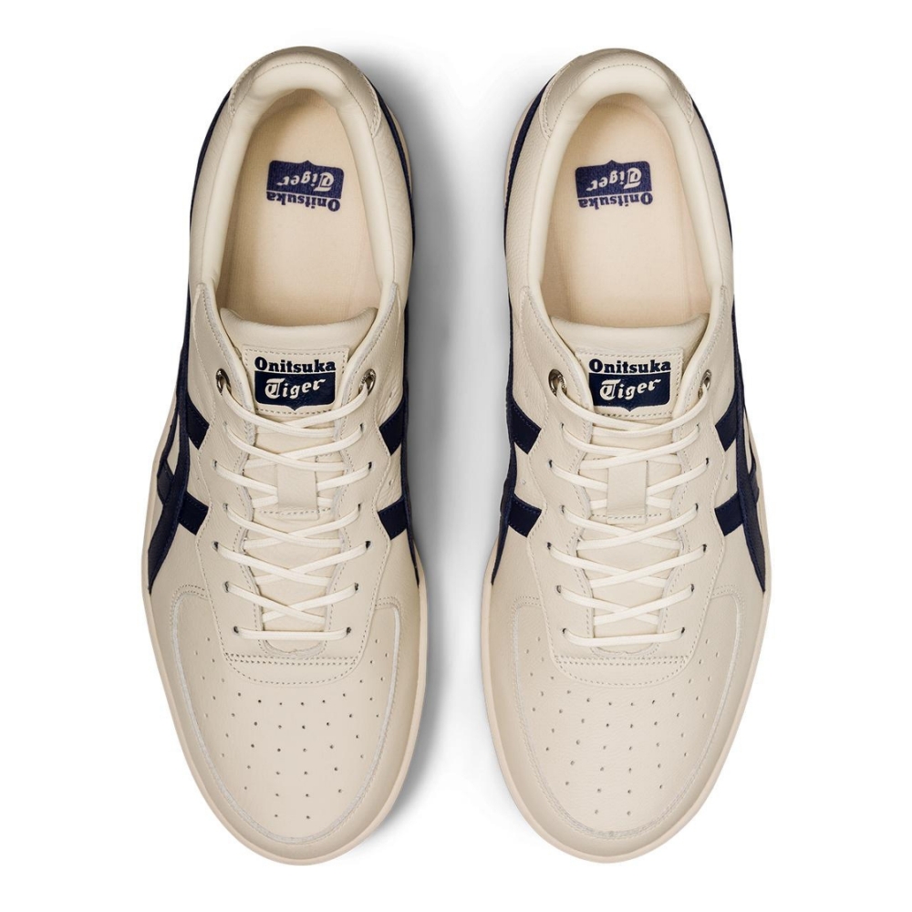 Onitsuka Tiger鬼塚虎 Gsm Sd 休閒鞋11a803 0 米色底藍邊 男性休閒鞋 Yahoo奇摩購物中心