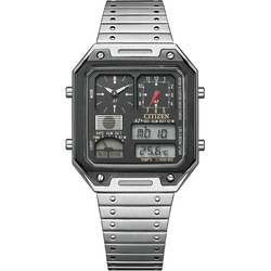 CITIZEN 星辰 Thermo Sensor 80年代復古設計手錶 指針/數位/溫度顯示 迎春好禮 JG2126-69E