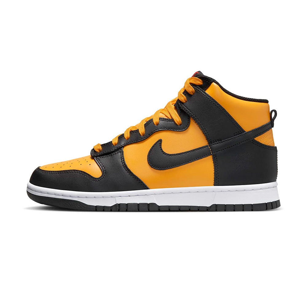 Nike Dunk Hi Retro 男鞋黑黃色黃花反轉高筒運動休閒鞋DD1399