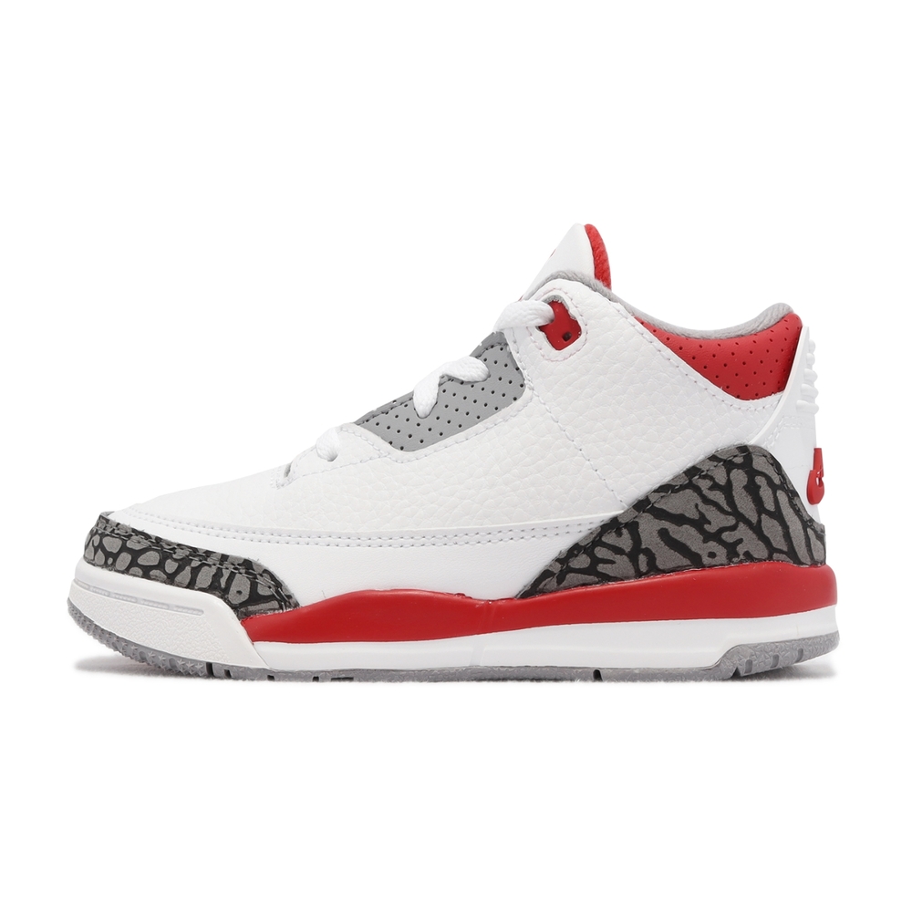 Nike Jordan 3 Retro TD 童鞋白紅爆裂紋小童鞋喬丹親子鞋OG 老屁股