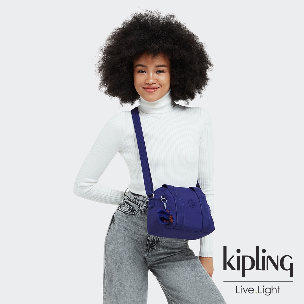Kipling 氣質琉璃藍側背包-IONA