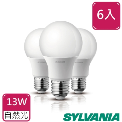 喜萬年SYLVANIA 13W LED高光效節能球泡 6入