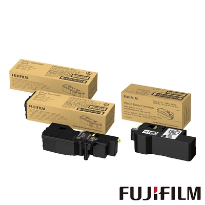 FUJIFILM 富士 CT203502x2+CWAA0980 C325系列高容量黑色碳粉匣二入+碳粉回收盒(黑色6Kx2+回收盒)